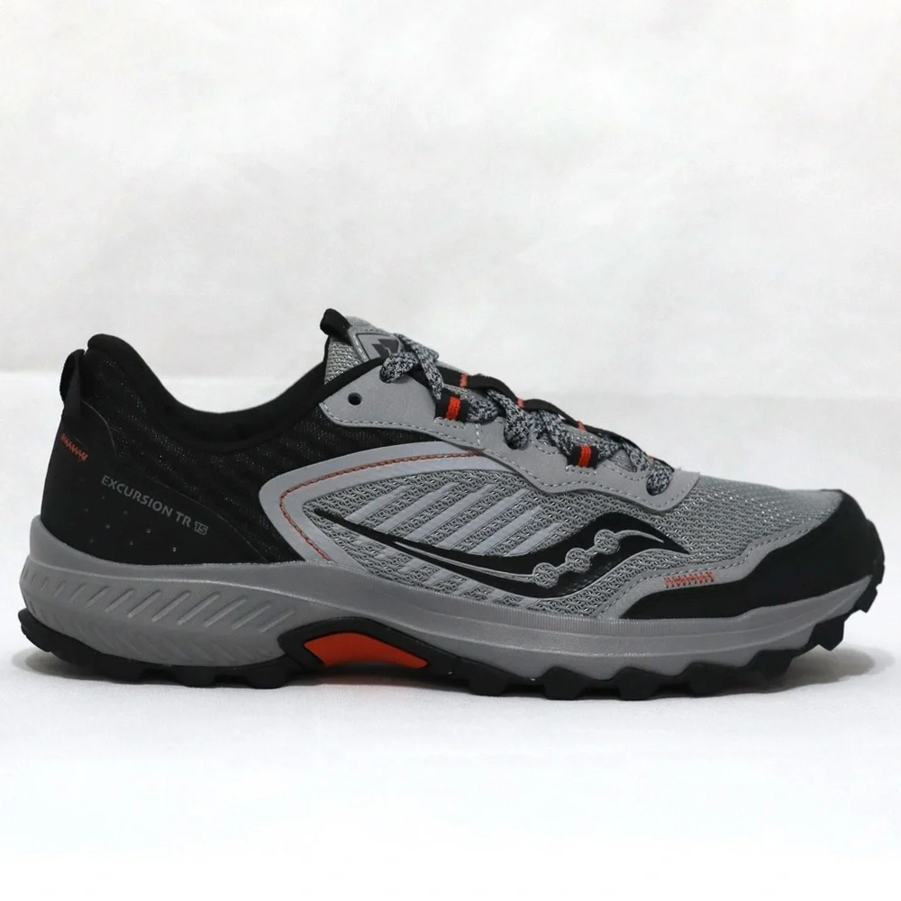 Saucony Men’s Excursion TR15 Trail/Athletic Shoes Alloy Scarlet Gray Black US 11
